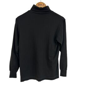 Vintage Roffe Black Long Sleeve Ski Pullover Turtleneck Size M Nylon Outdoor